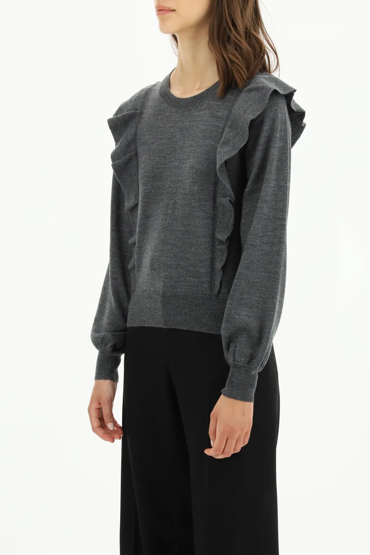 See By Chlo Ruffled Knit Jumper