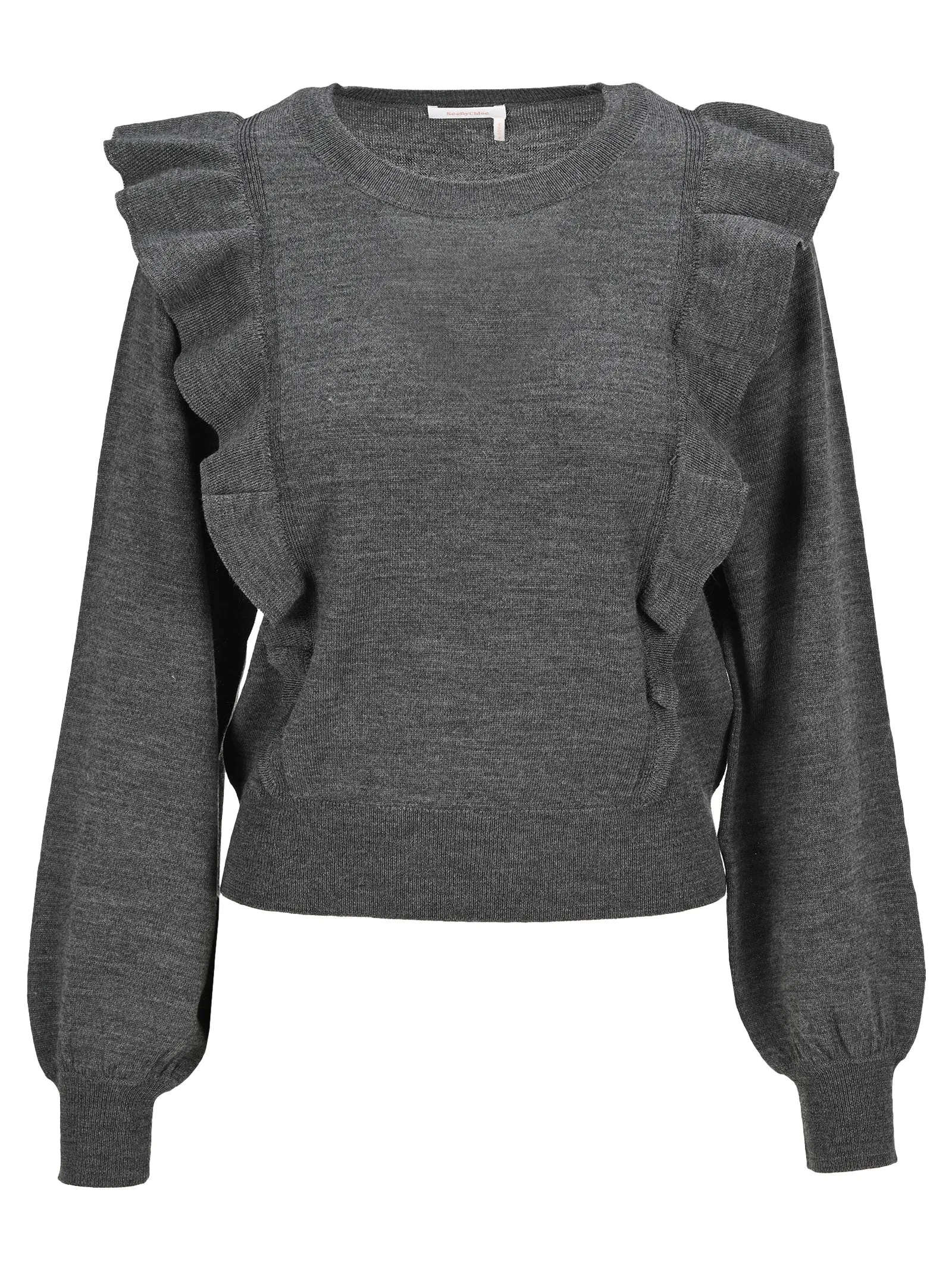 See By Chlo Ruffled Knit Jumper