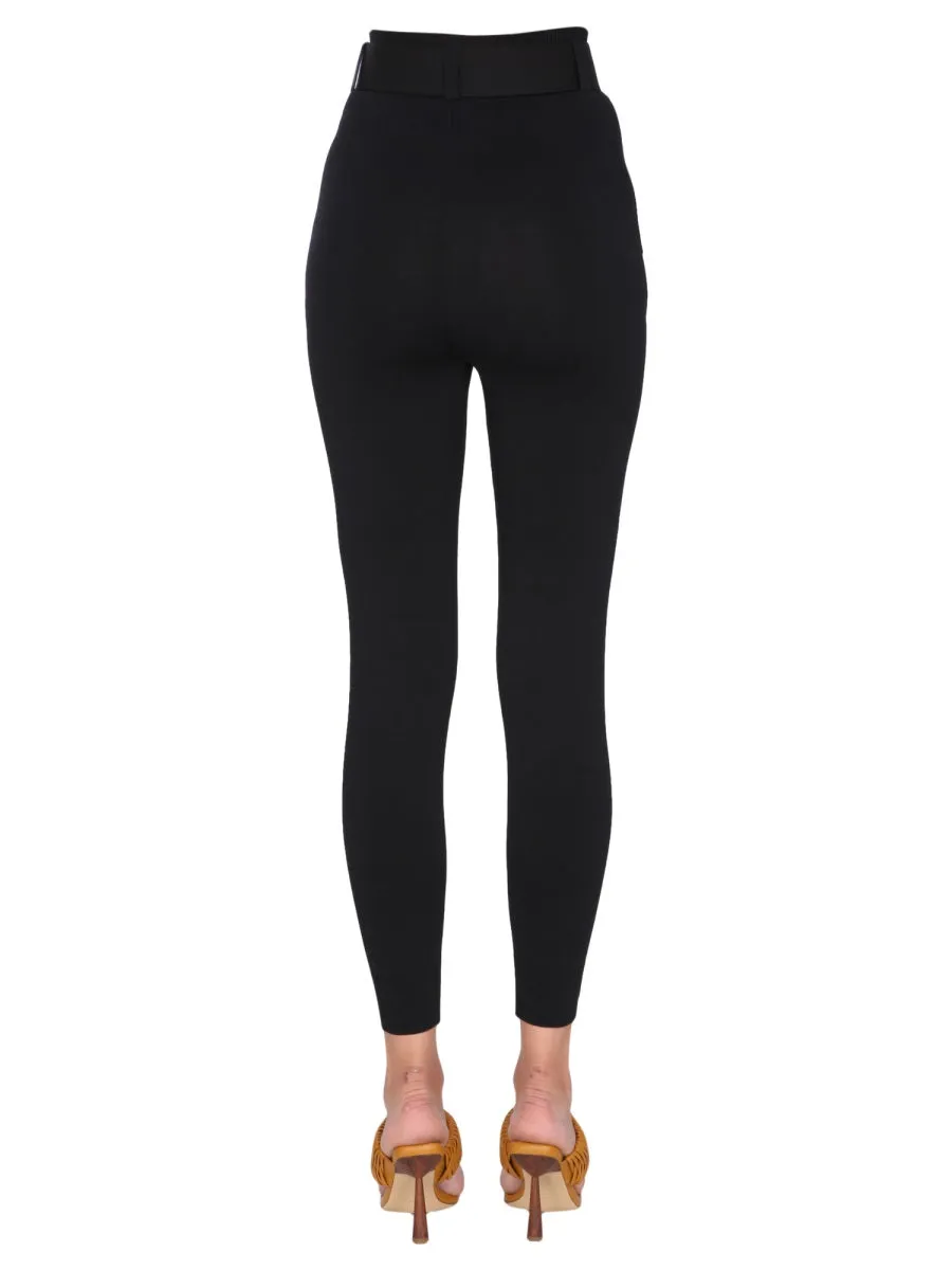 Self-Portrait Belted Tapered Pants