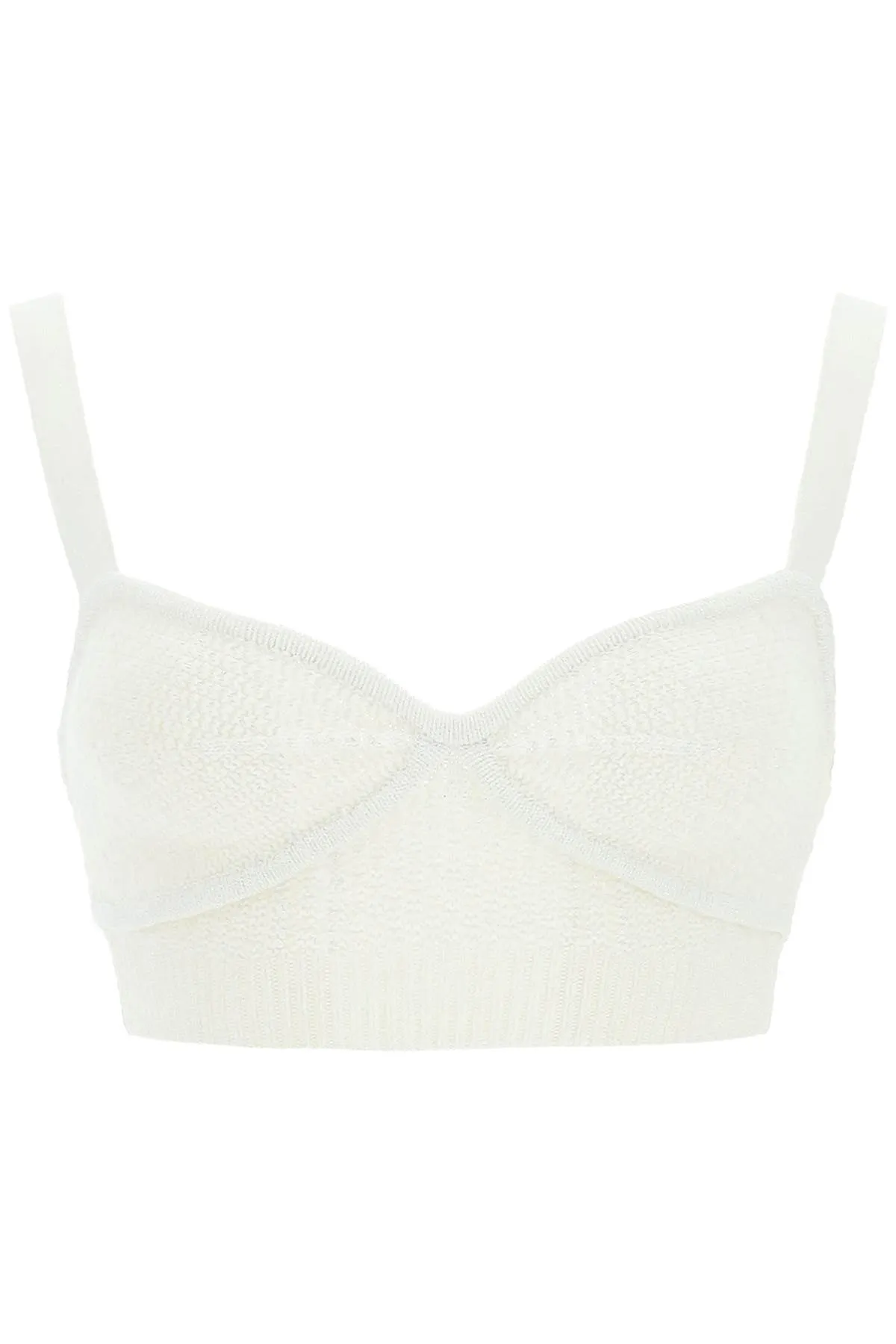 Self-Portrait Ribbed Hem Knit Bralette