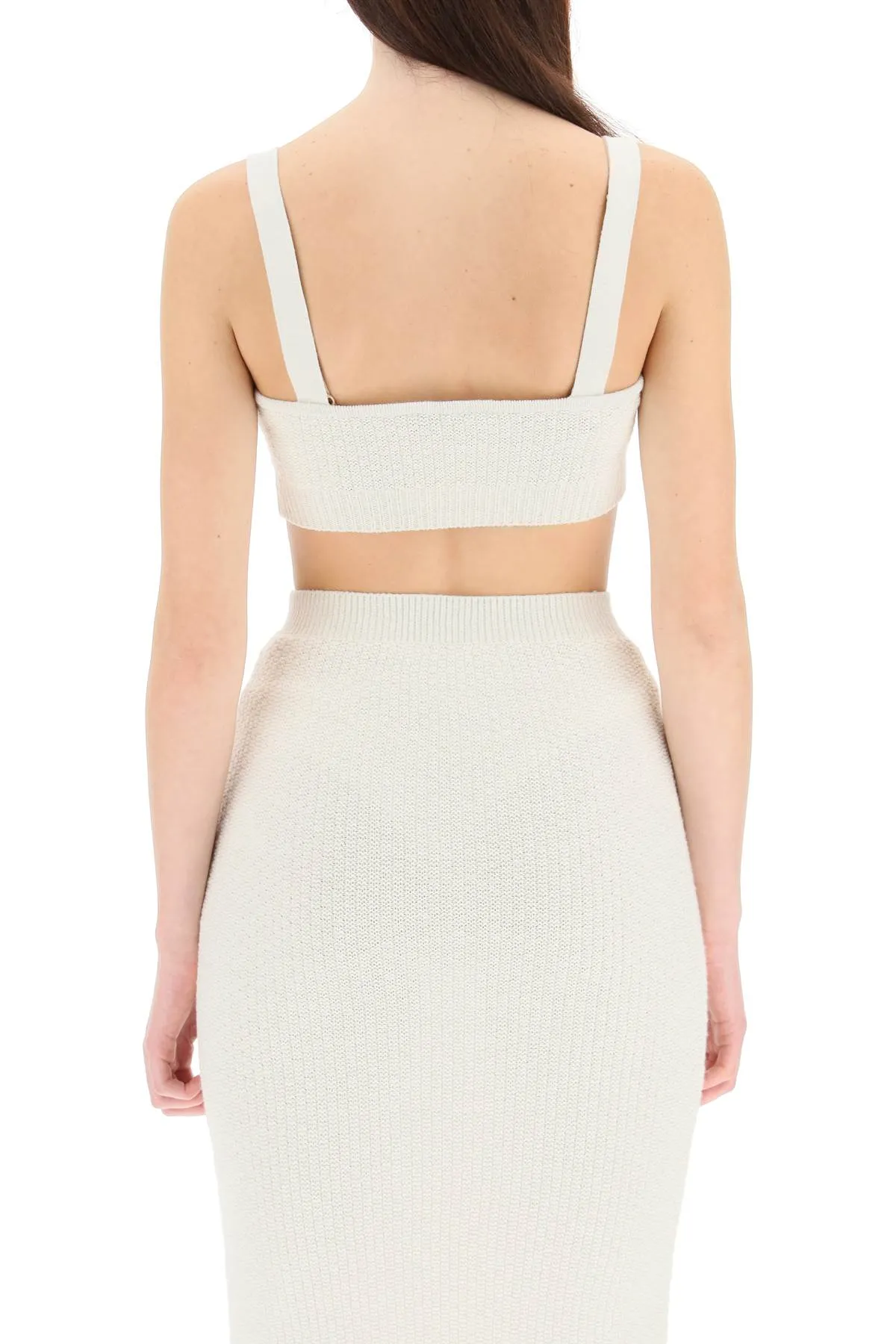 Self-Portrait Ribbed Hem Knit Bralette