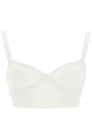 Self-Portrait Ribbed Hem Knit Bralette