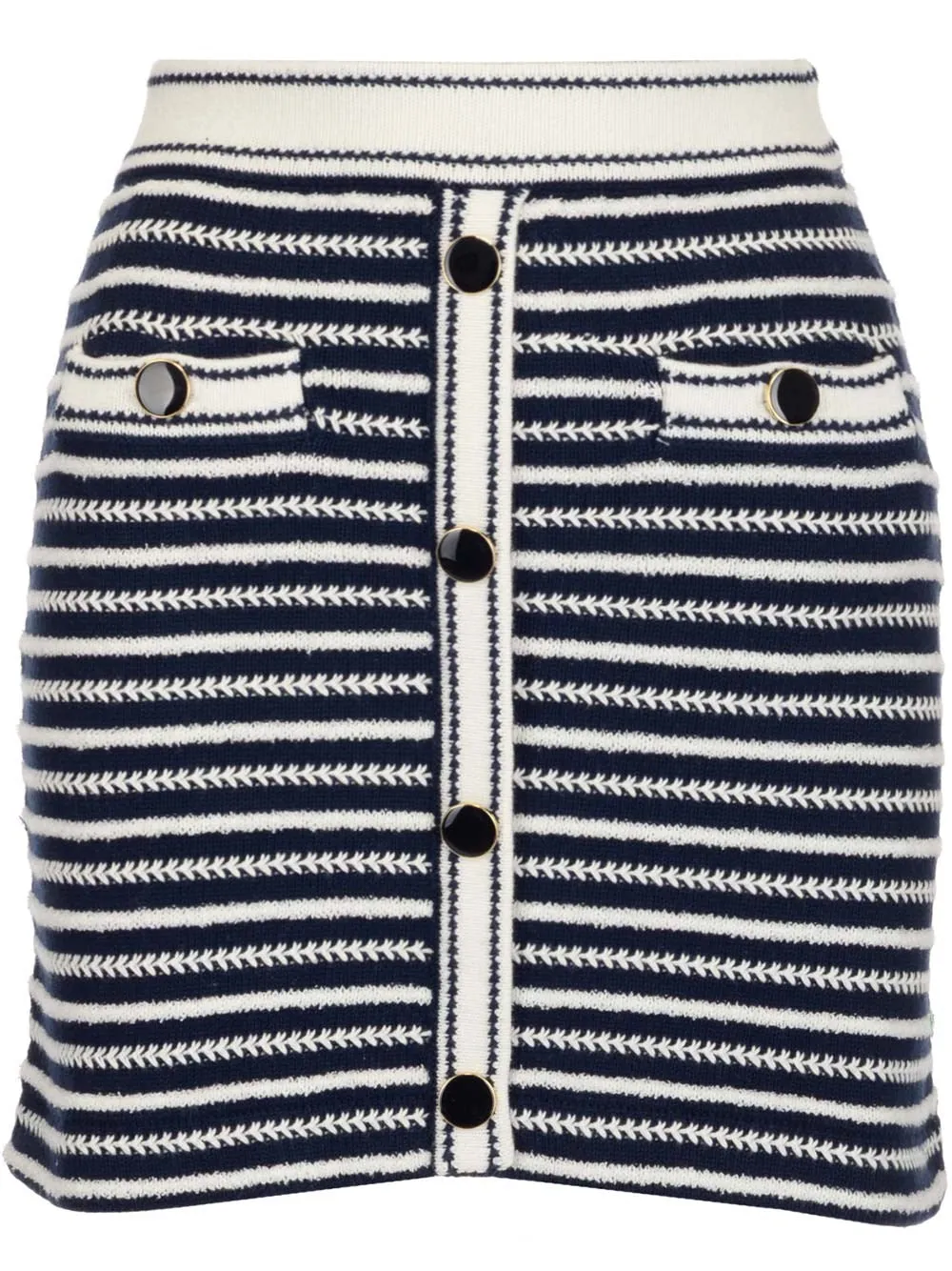 Self-Portrait Rope Knit Mini Skirt