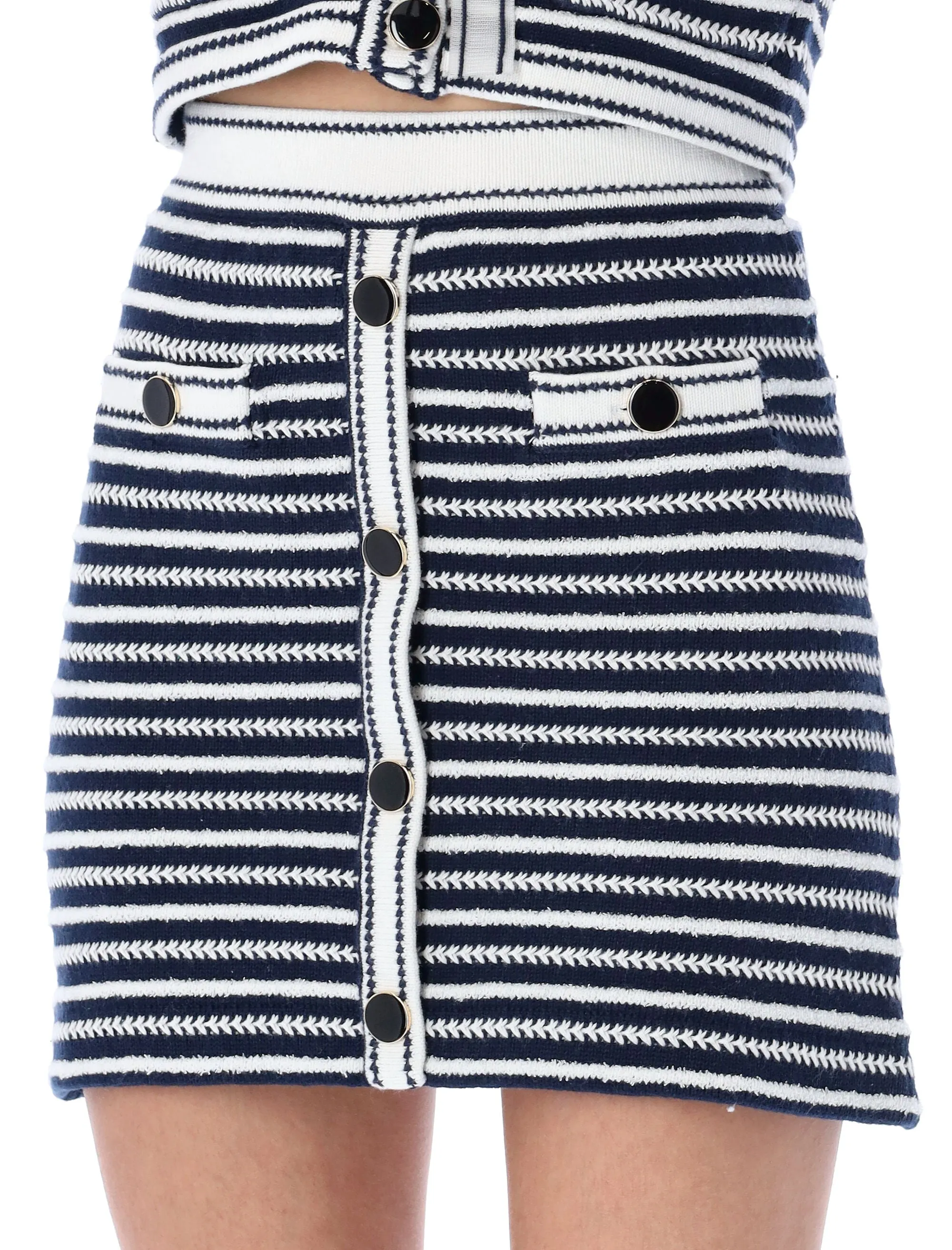 Self-Portrait Rope Knit Mini Skirt