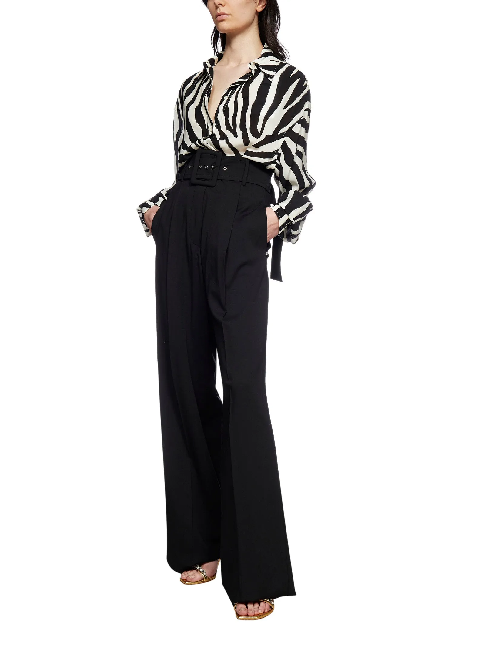 Sportmax Belted Palazzo Trousers