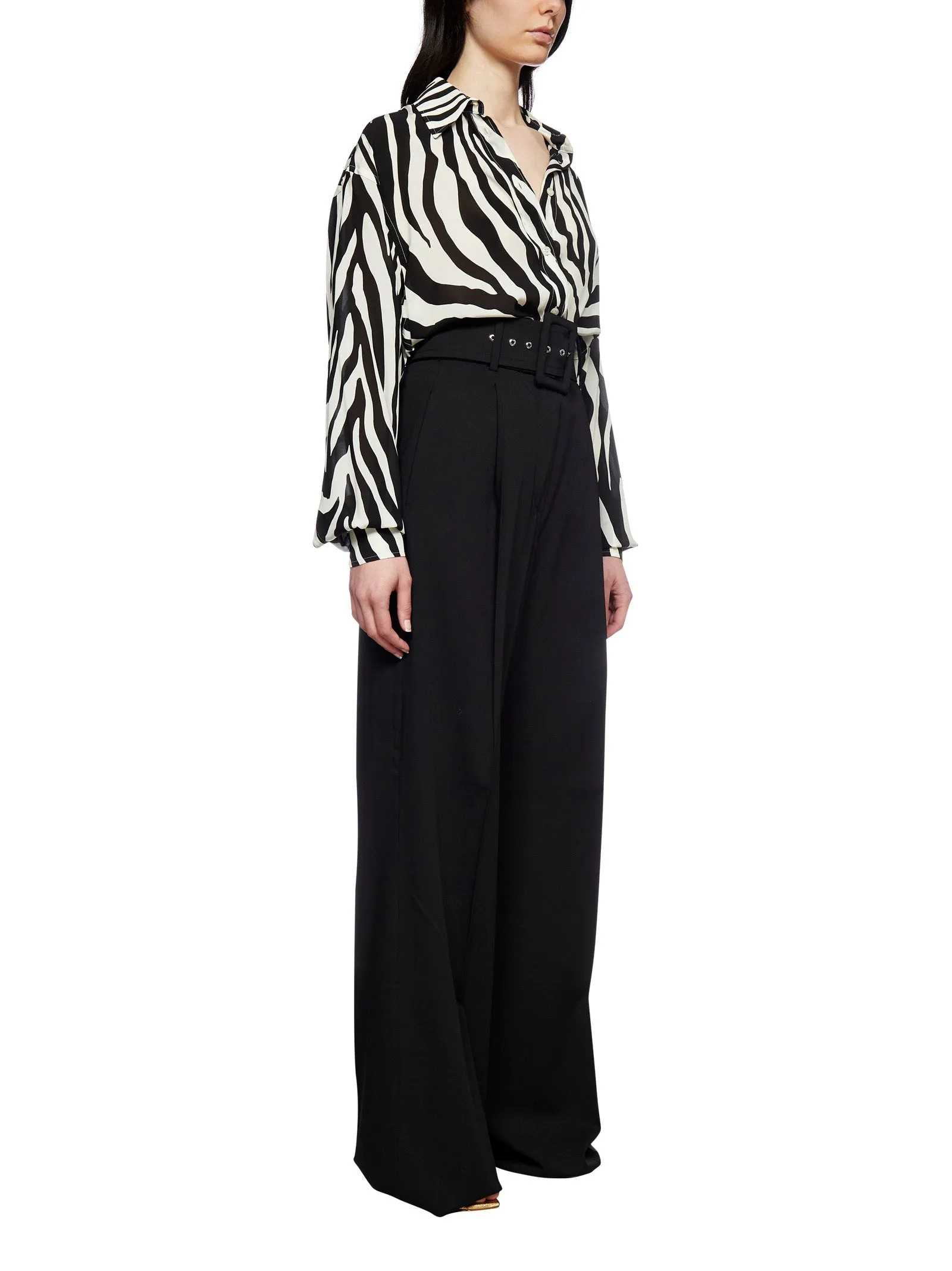Sportmax Belted Palazzo Trousers