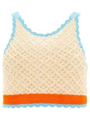 Sportmax Crochet-Knit Cropped Top