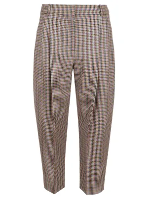 Stella McCartney Houndstooth Patterned Cropped Pants