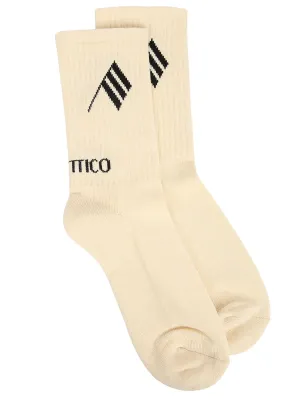The Attico Logo Intarsia Short Socks
