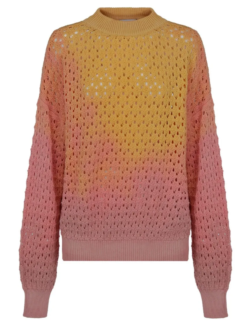 The Attico Tie-Dye Crochet Sweater