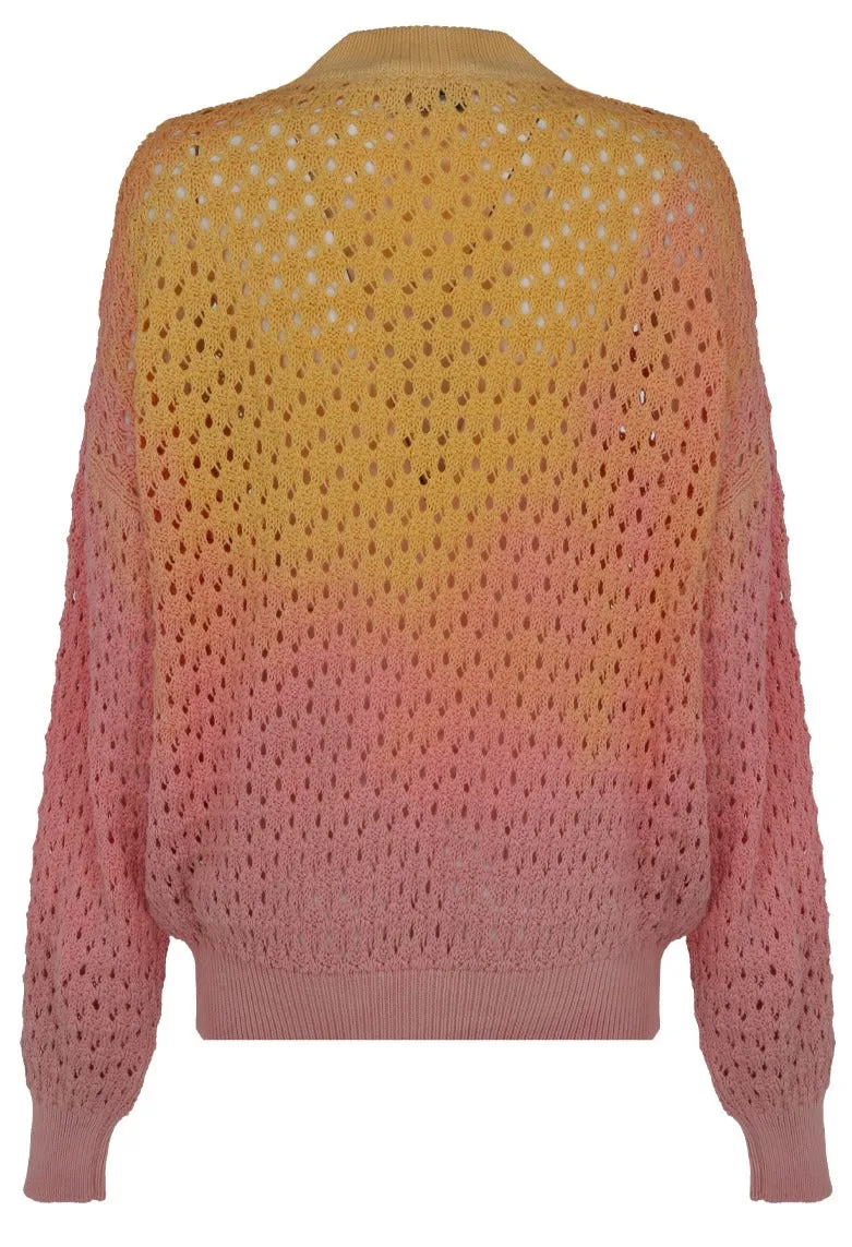 The Attico Tie-Dye Crochet Sweater