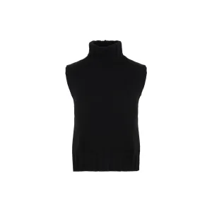 The Row Turtle-Neck Sleeveless Knit Top
