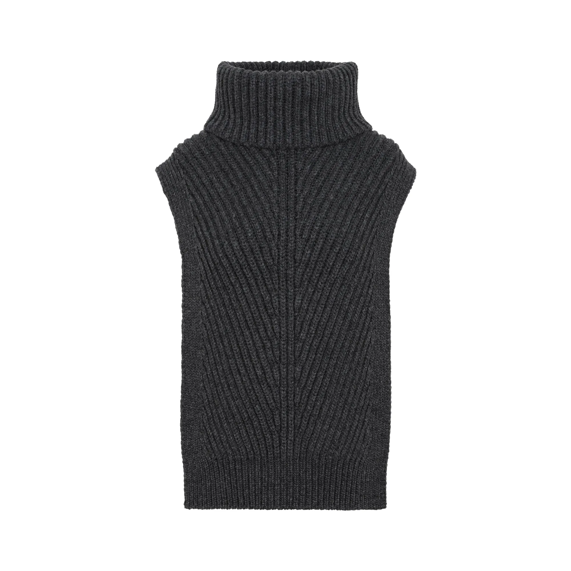 The Row Turtleneck Ribbed Knit Vest