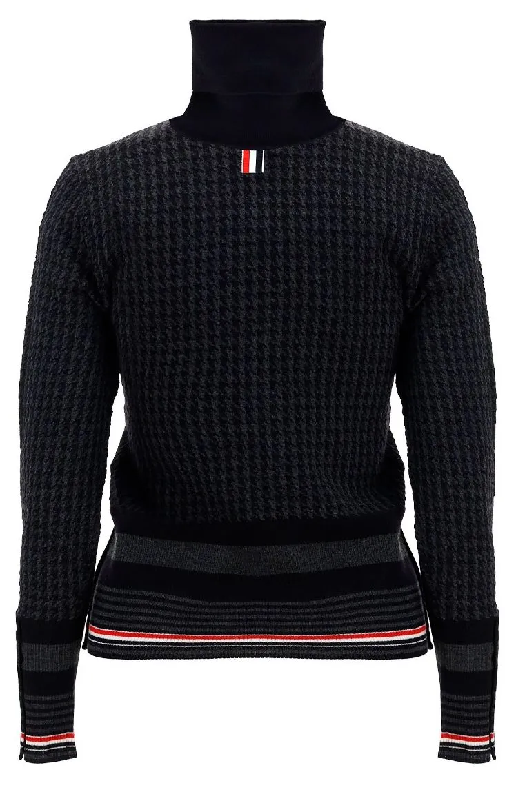 Thom Browne High-Neck Jacquard Sweater