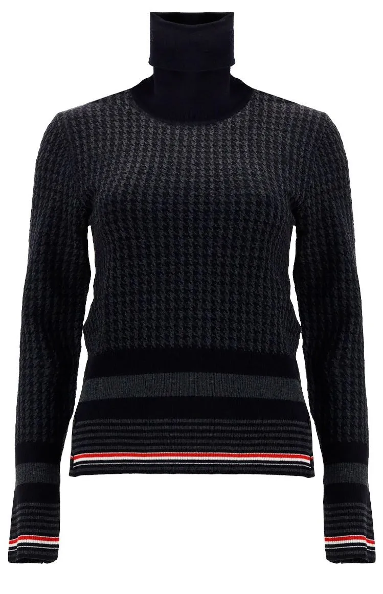 Thom Browne High-Neck Jacquard Sweater
