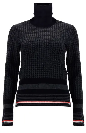 Thom Browne High-Neck Jacquard Sweater