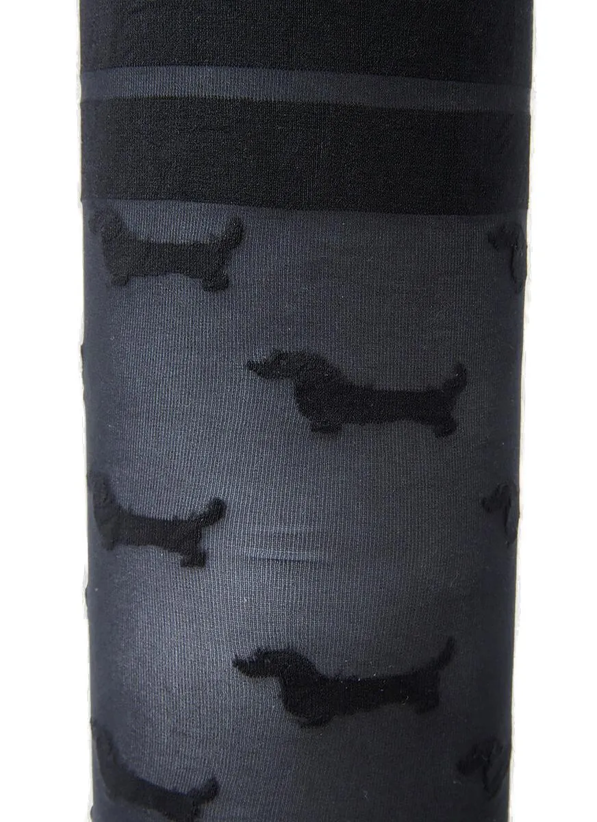 Thom Browne Logo Tag Graphio Motif Socks