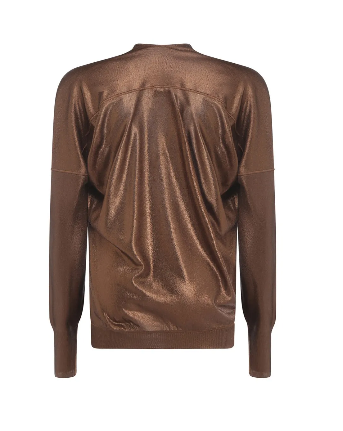 Tom Ford Crewneck Metallic Knit Top