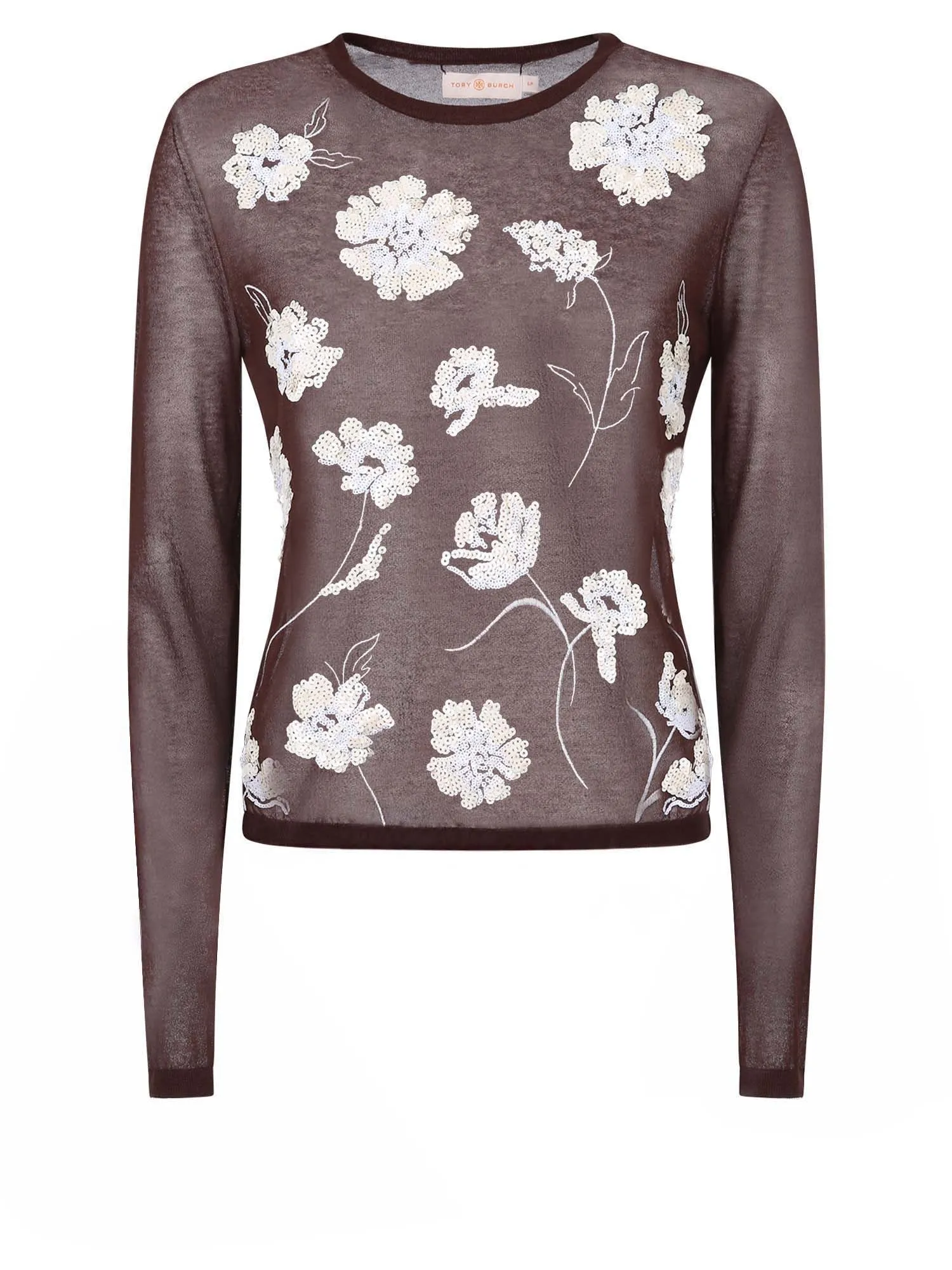 Tory Burch Floral Embroidered Knit Top