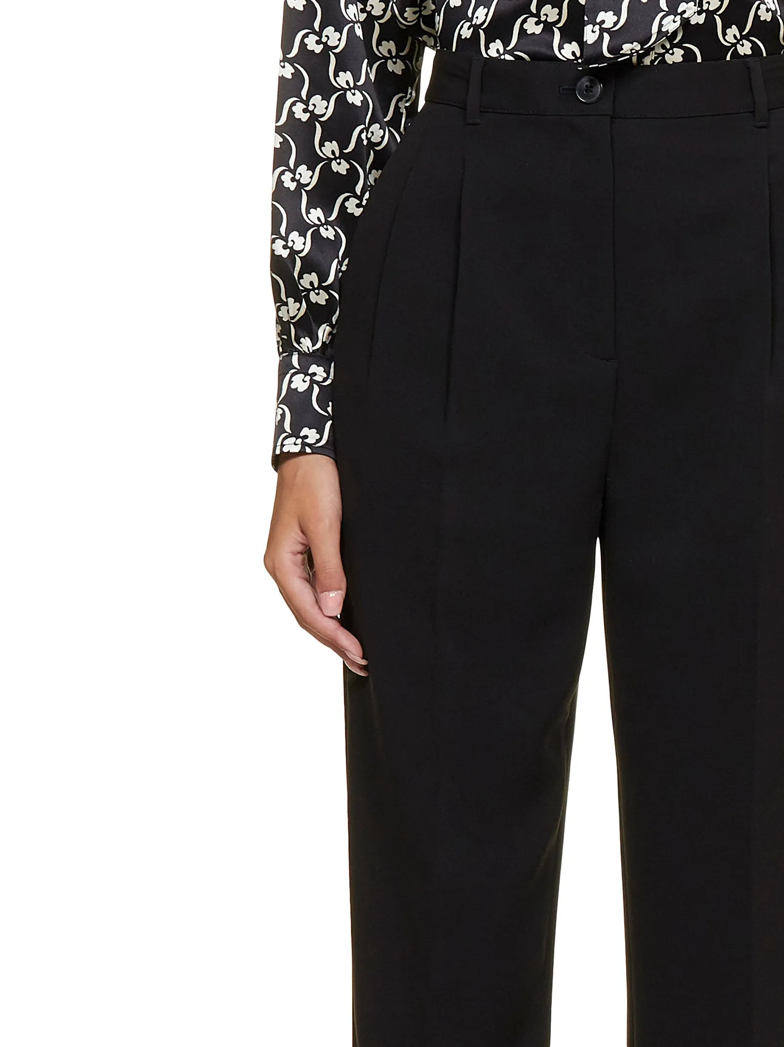 Tory Burch Front-Pleat Trousers