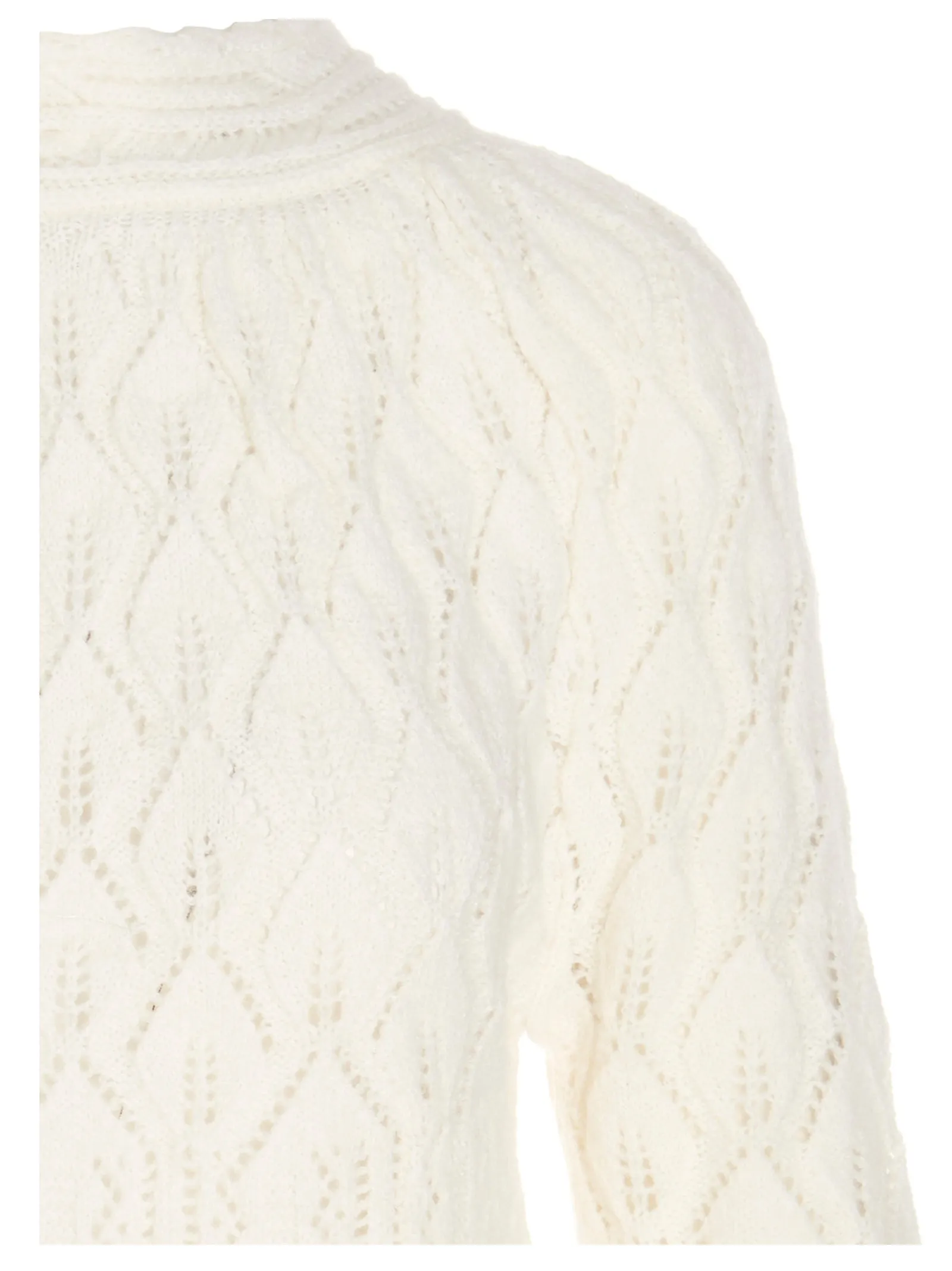 TWINSET Semi-Sheer Crewneck Knit Jumper