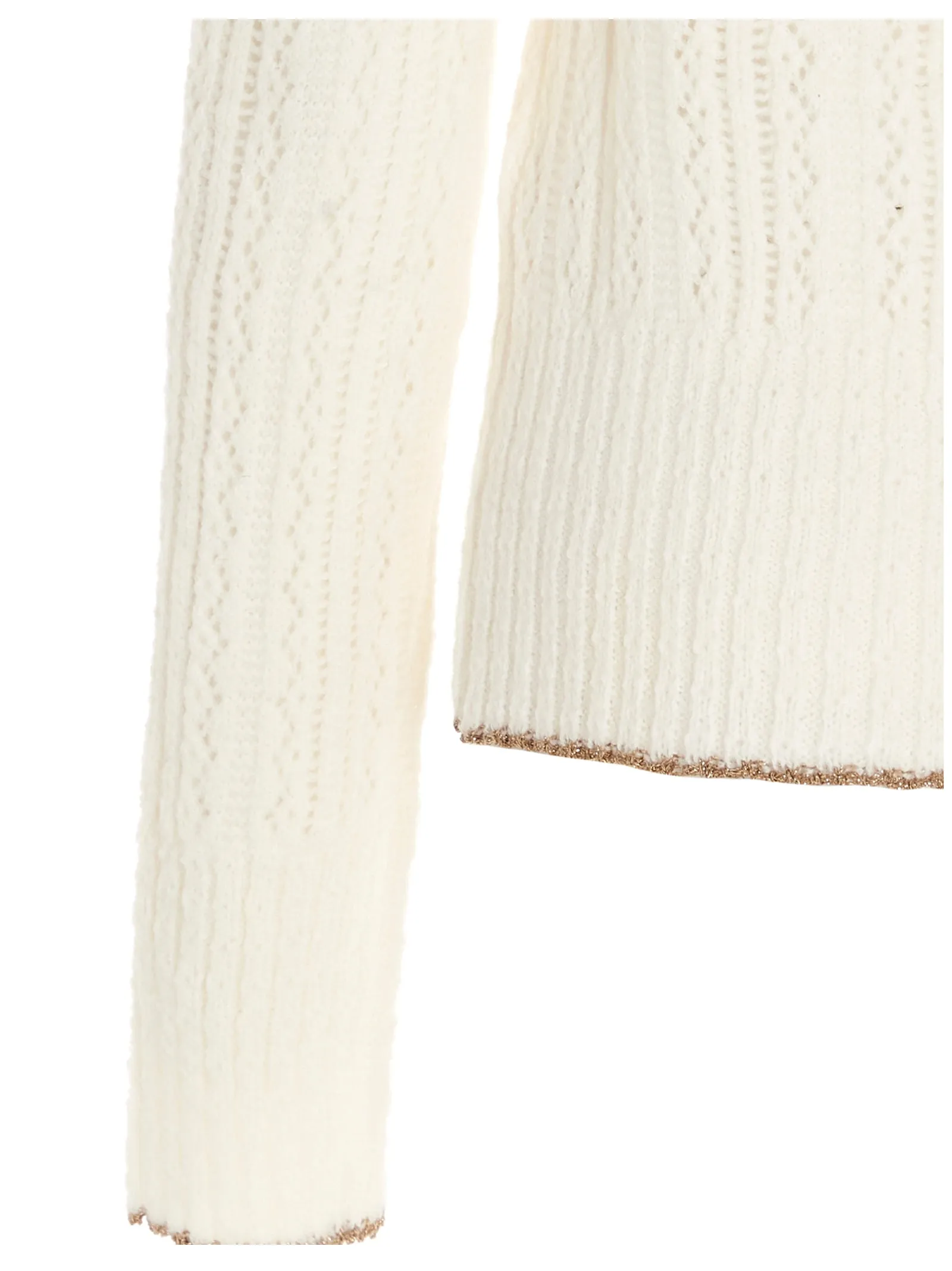 TWINSET Semi-Sheer Crewneck Knit Jumper