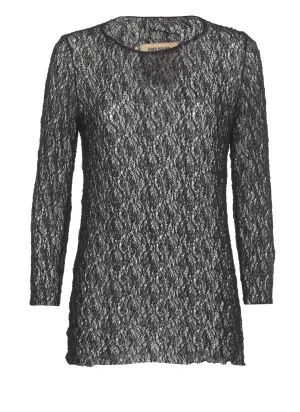 Uma Wang Crewneck Long-Sleeved Lace Sweater