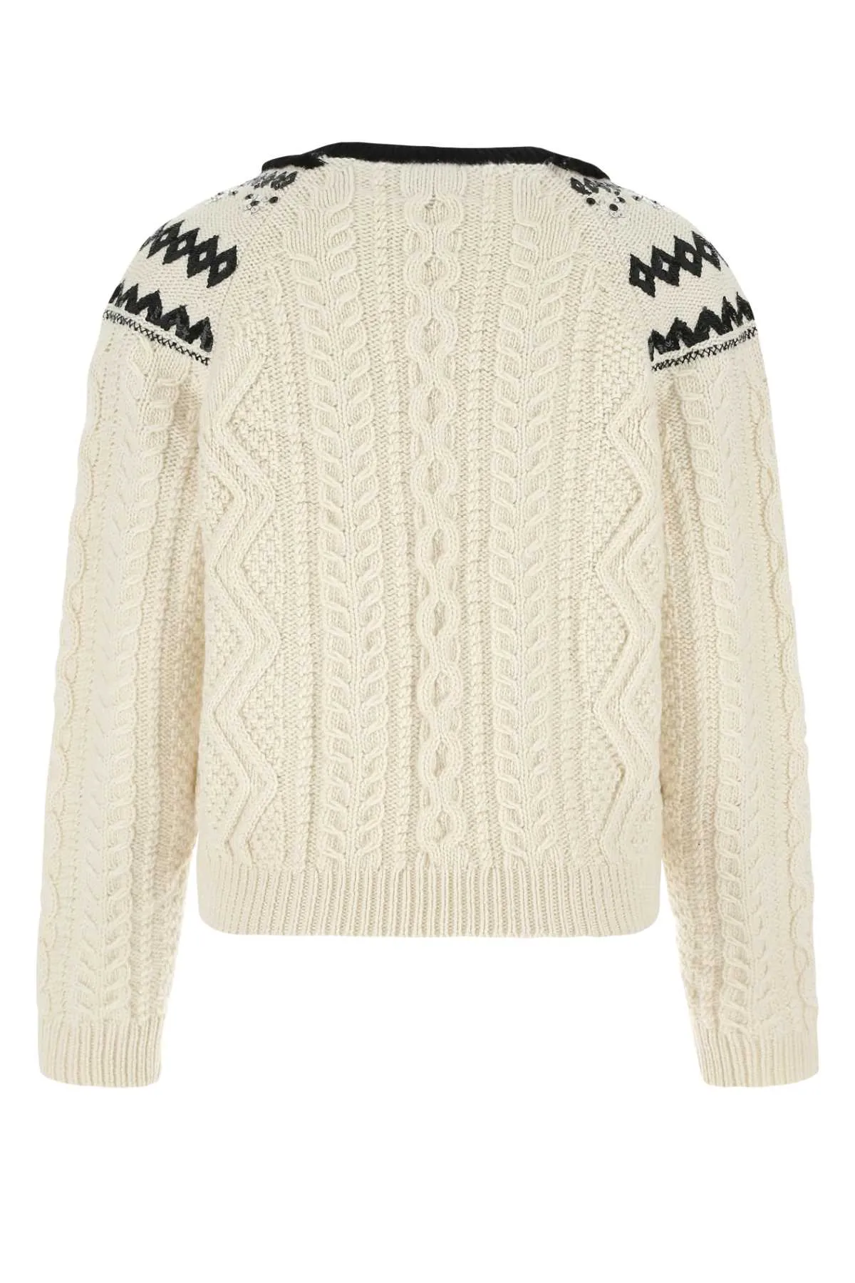 Valentino Cable-Knit Crewneck Sweater