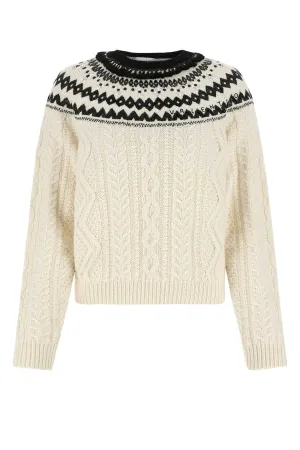 Valentino Cable-Knit Crewneck Sweater
