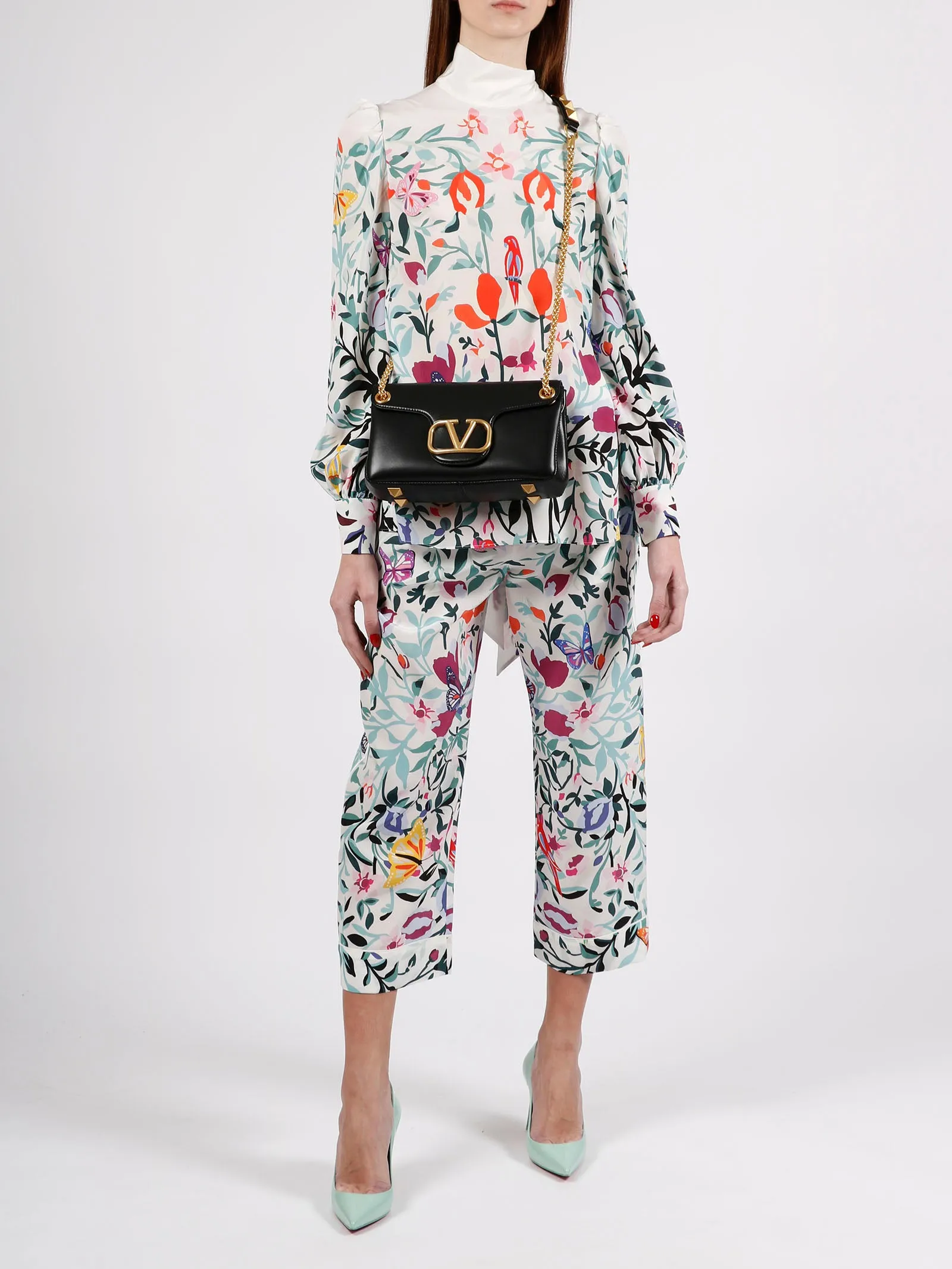 Valentino Floral Printed Drawstring Pants