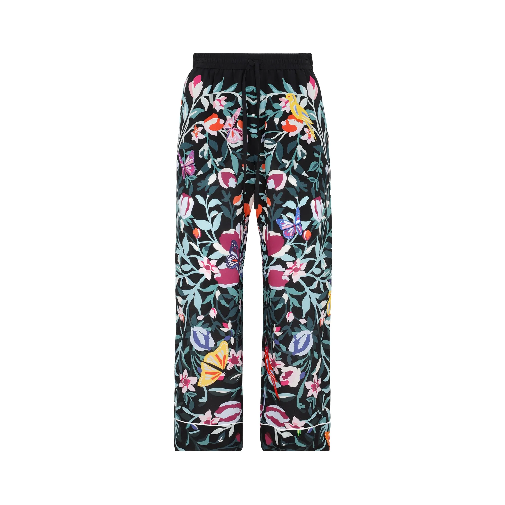 Valentino Floral Printed Drawstring Pants