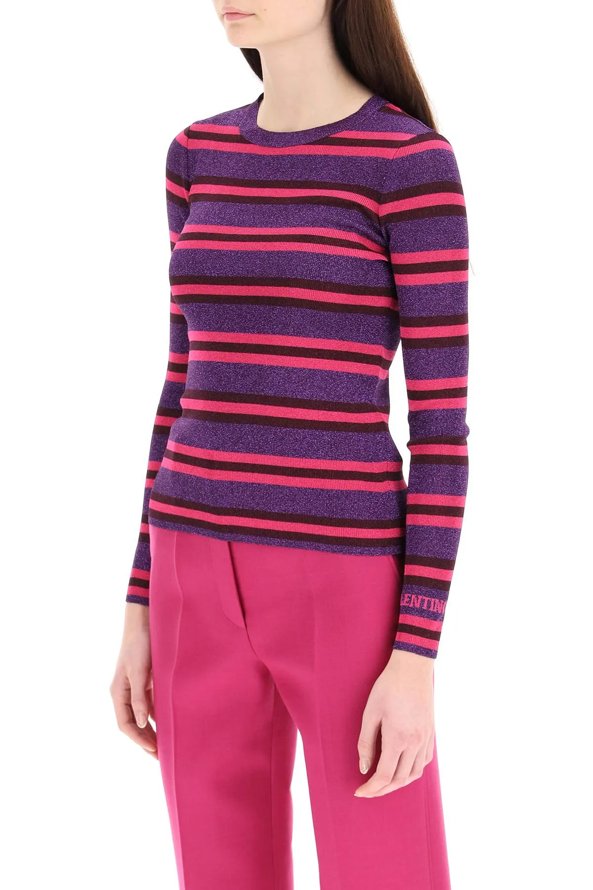Valentino Striped Crewneck Sweater