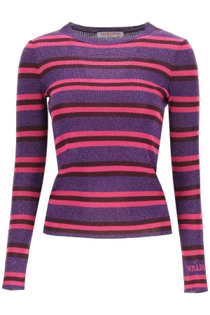 Valentino Striped Crewneck Sweater