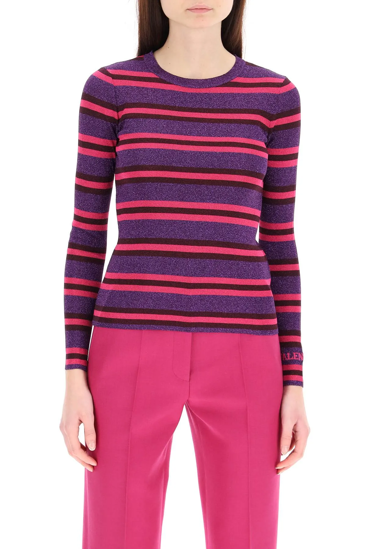 Valentino Striped Crewneck Sweater