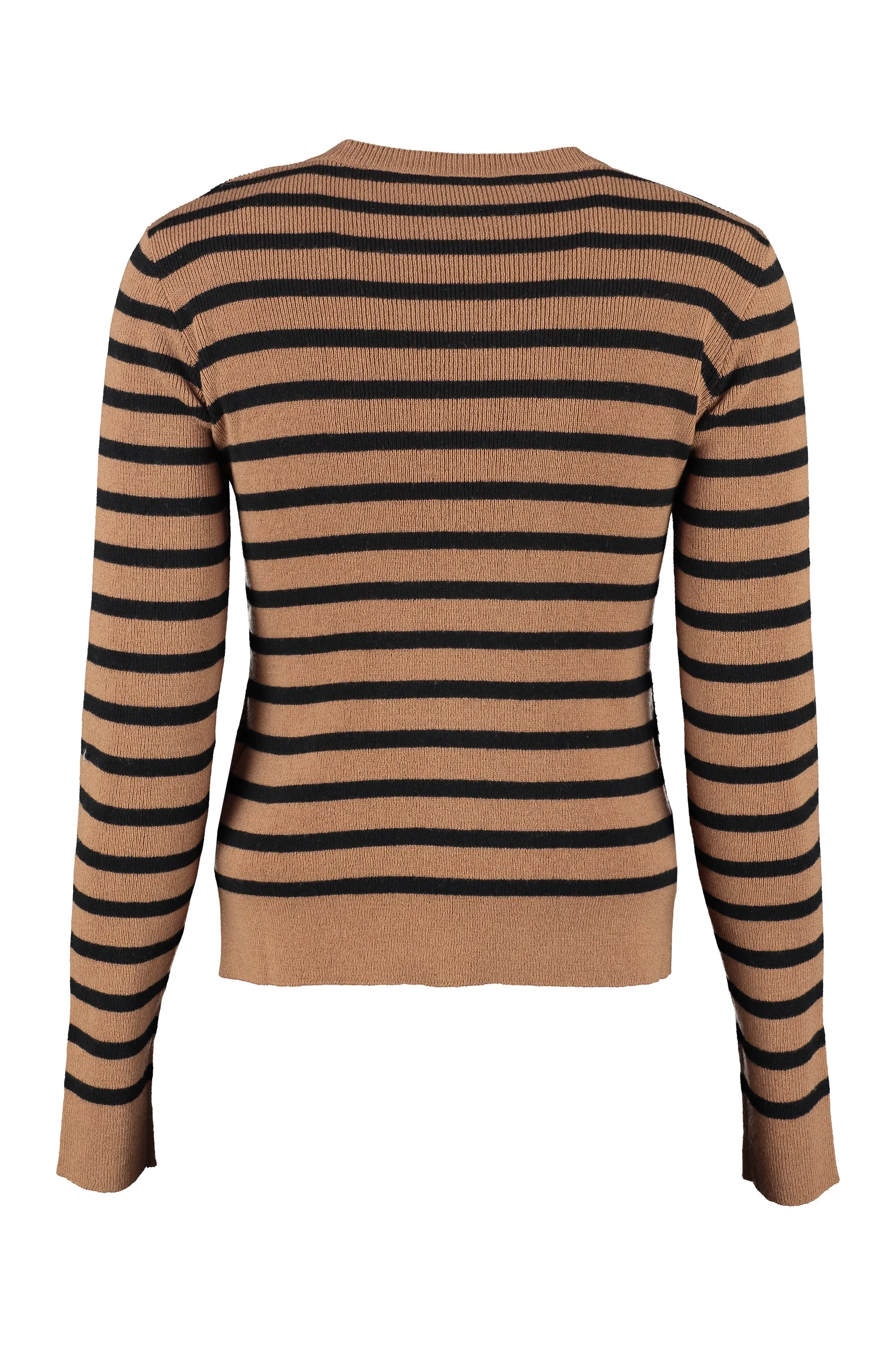 Valentino Striped Lace Detailed Knit Sweater