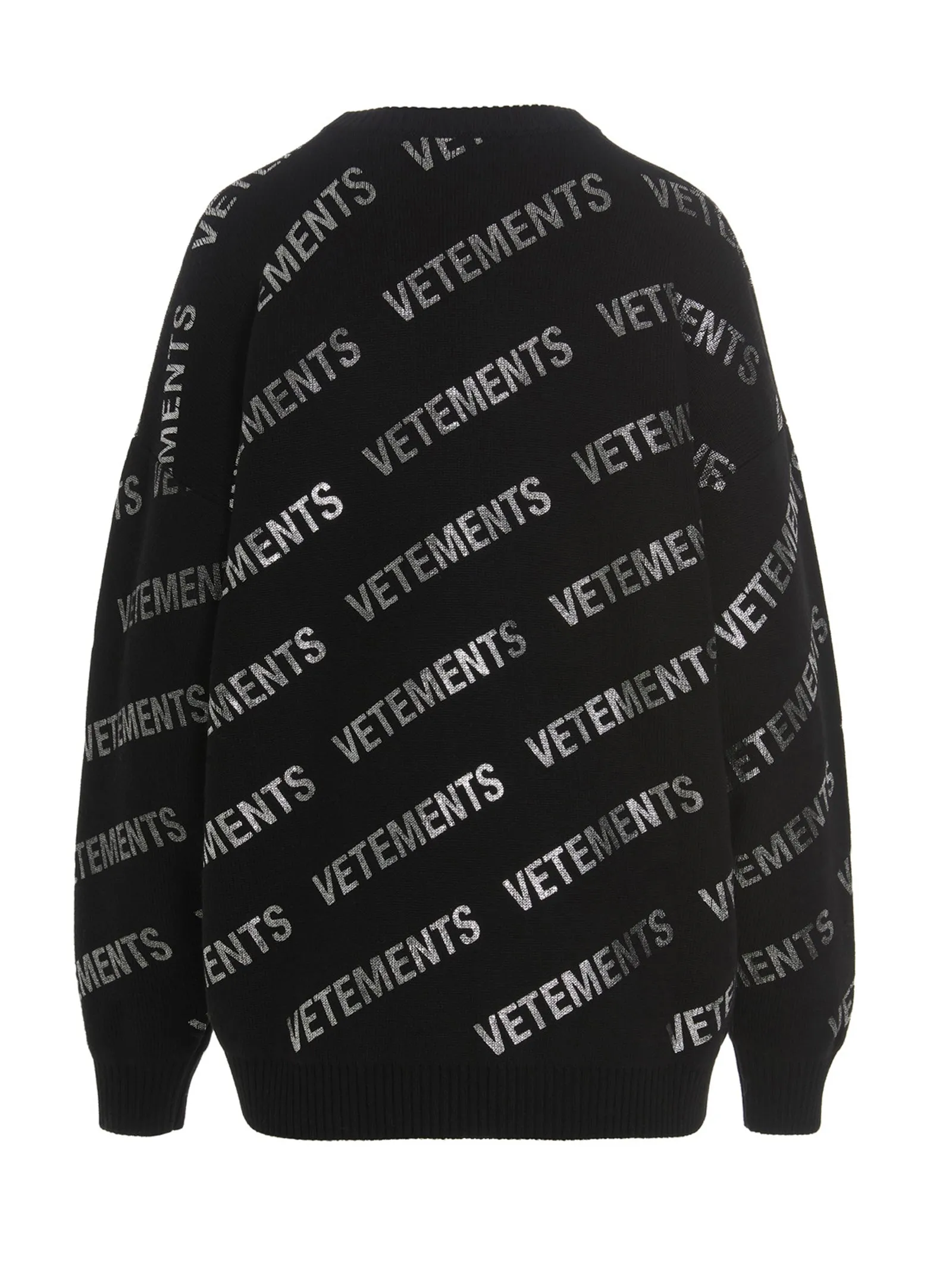 Vetements Logo Allover Printed Knit Jumper
