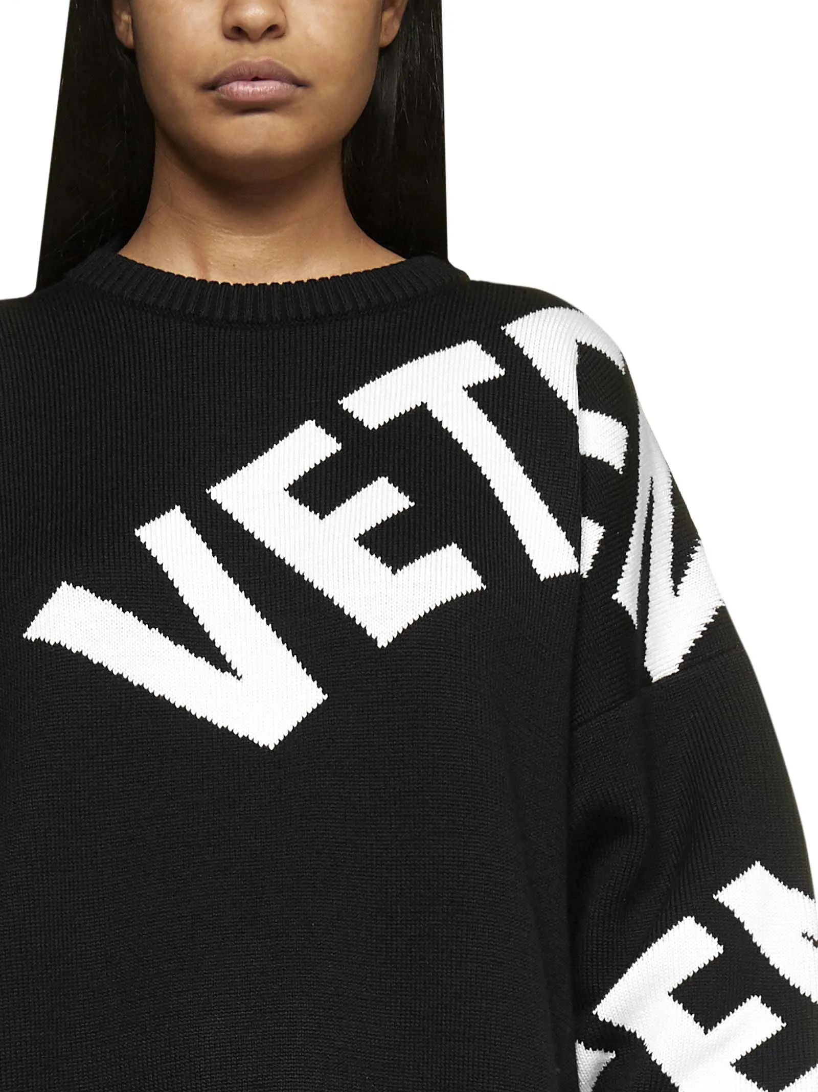 Vetements Logo Intarsia-Knit Jumper