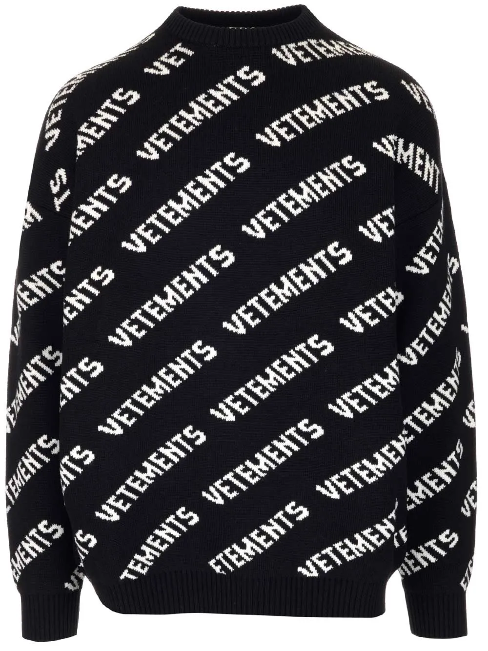 Vetements Logo Intarsia-Knit Jumper