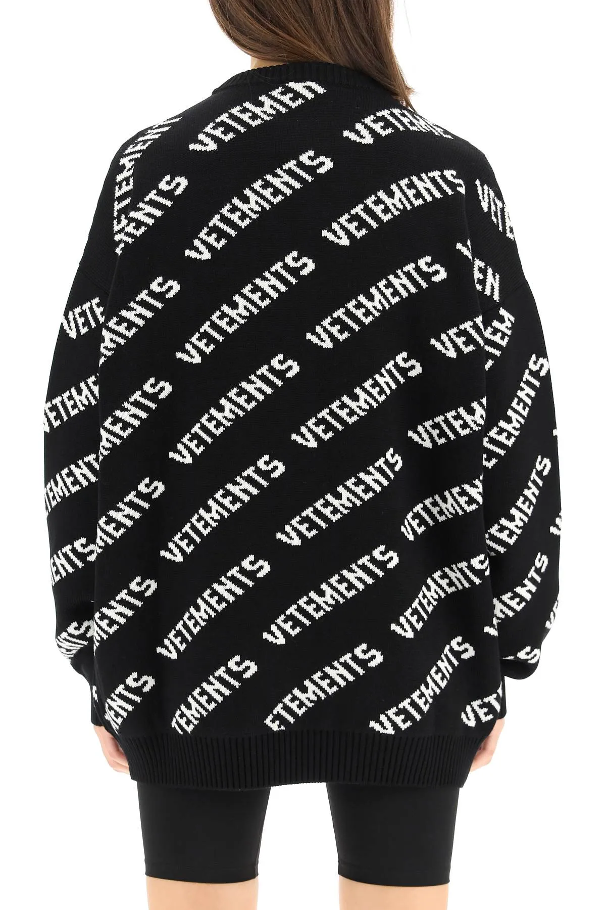 Vetements Logo Intarsia-Knit Jumper