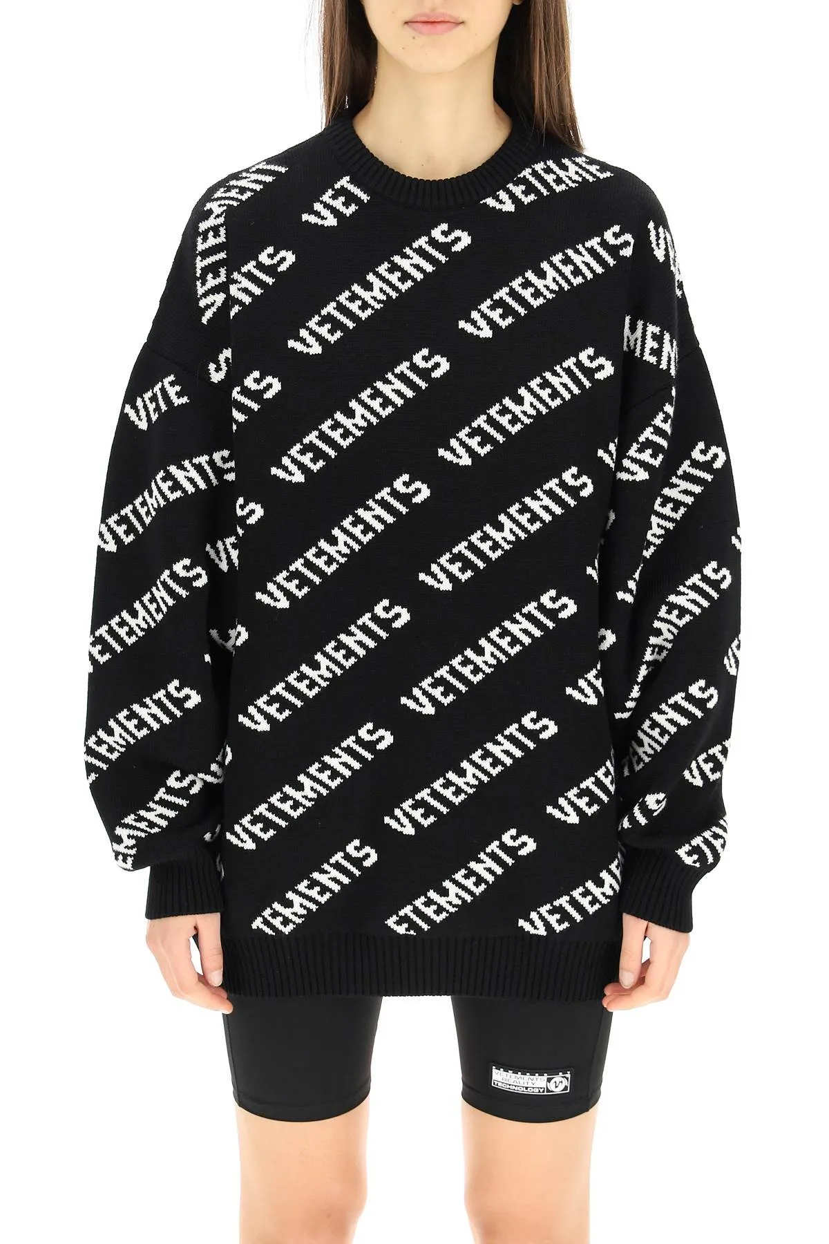 Vetements Logo Intarsia-Knit Jumper