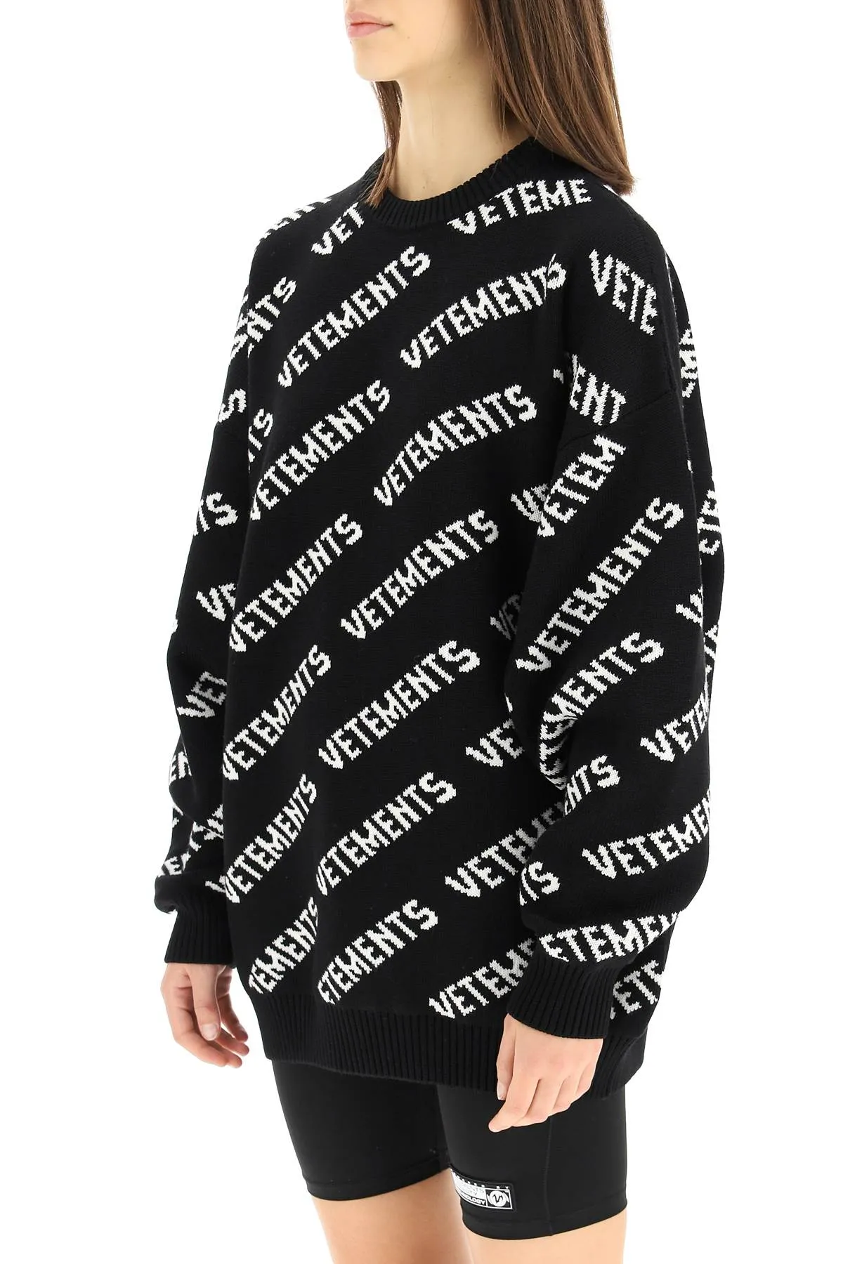 Vetements Logo Intarsia-Knit Jumper