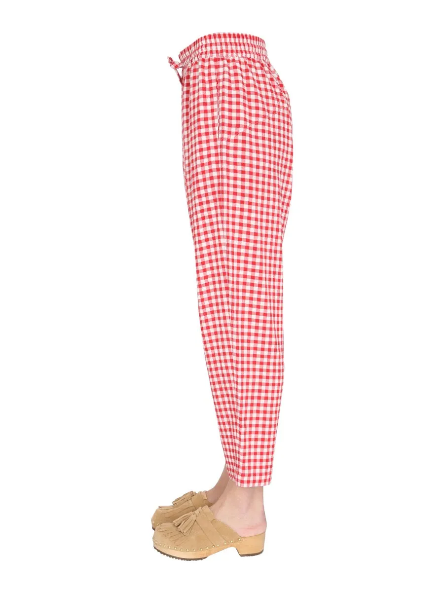 YMC Alva Checked Cropped Trousers