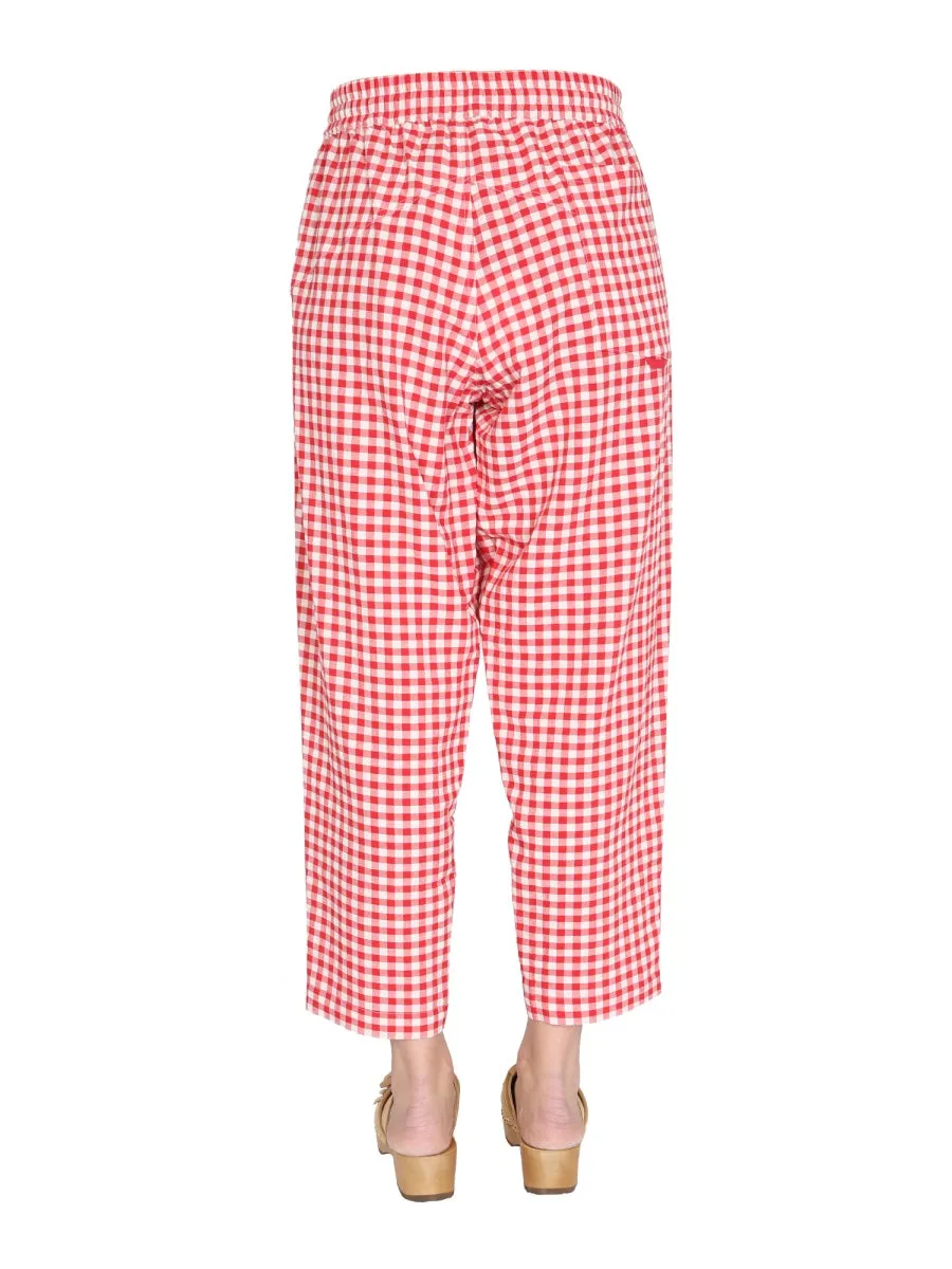 YMC Alva Checked Cropped Trousers