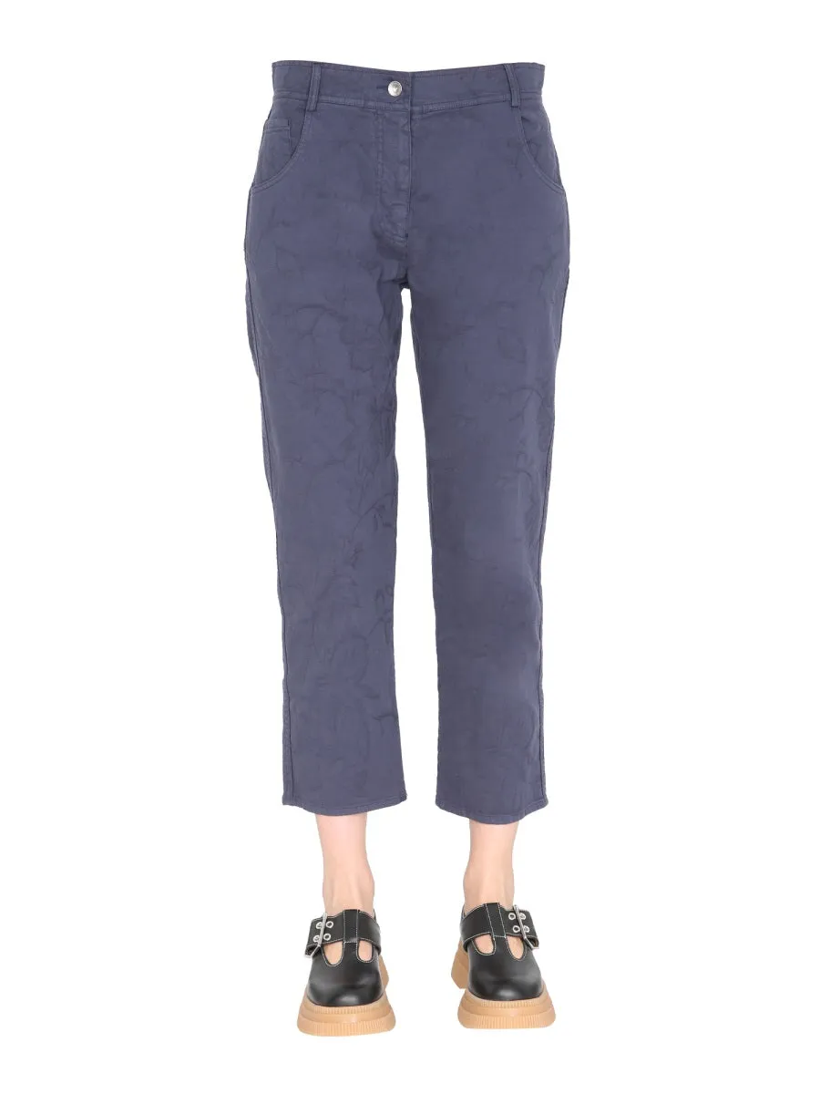 YMC Jacquard Detail Cropped Trousers